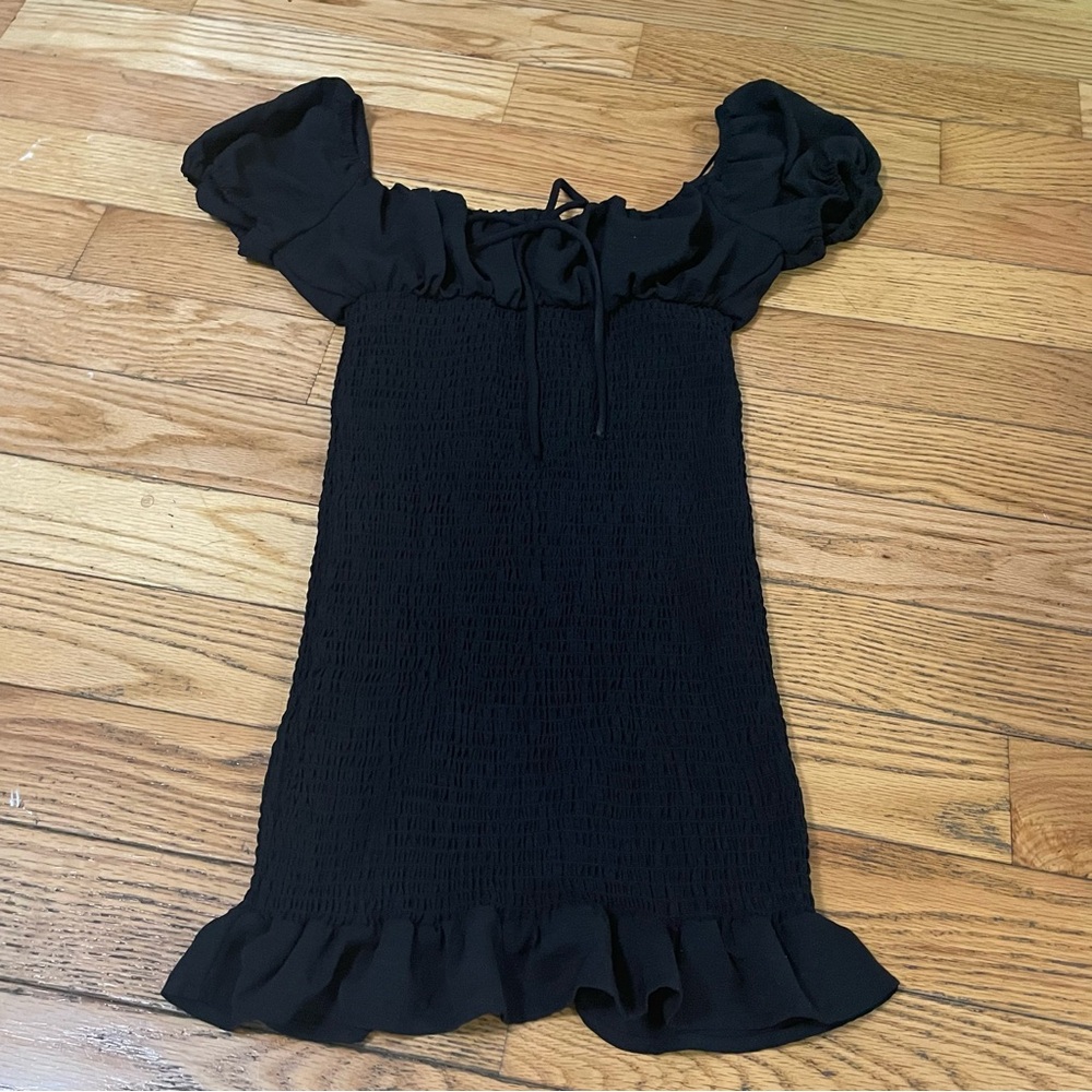 Love Tree Black Off-the-Shoulder Mini Dress